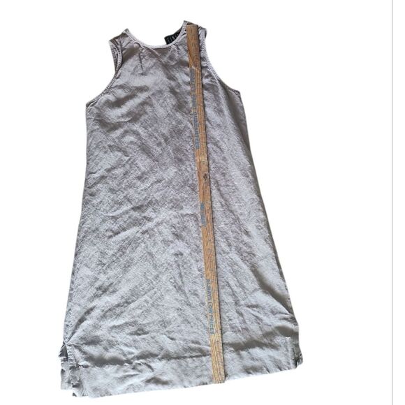 Finity Linen Jacket & Dress Set Women’s Size 8 Neutral Minimalist 2 Piece Outfit - Picture 13 of 16